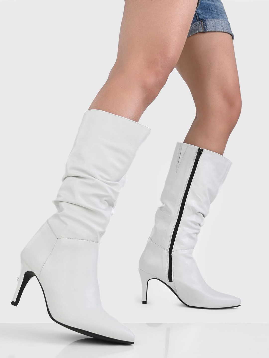 

ADORLY Women Long Slouchy Boots, White