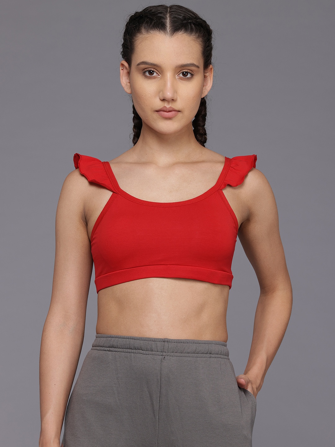 

HRX by Hrithik Roshan Full Coverage Lightly Padded Bra, Red