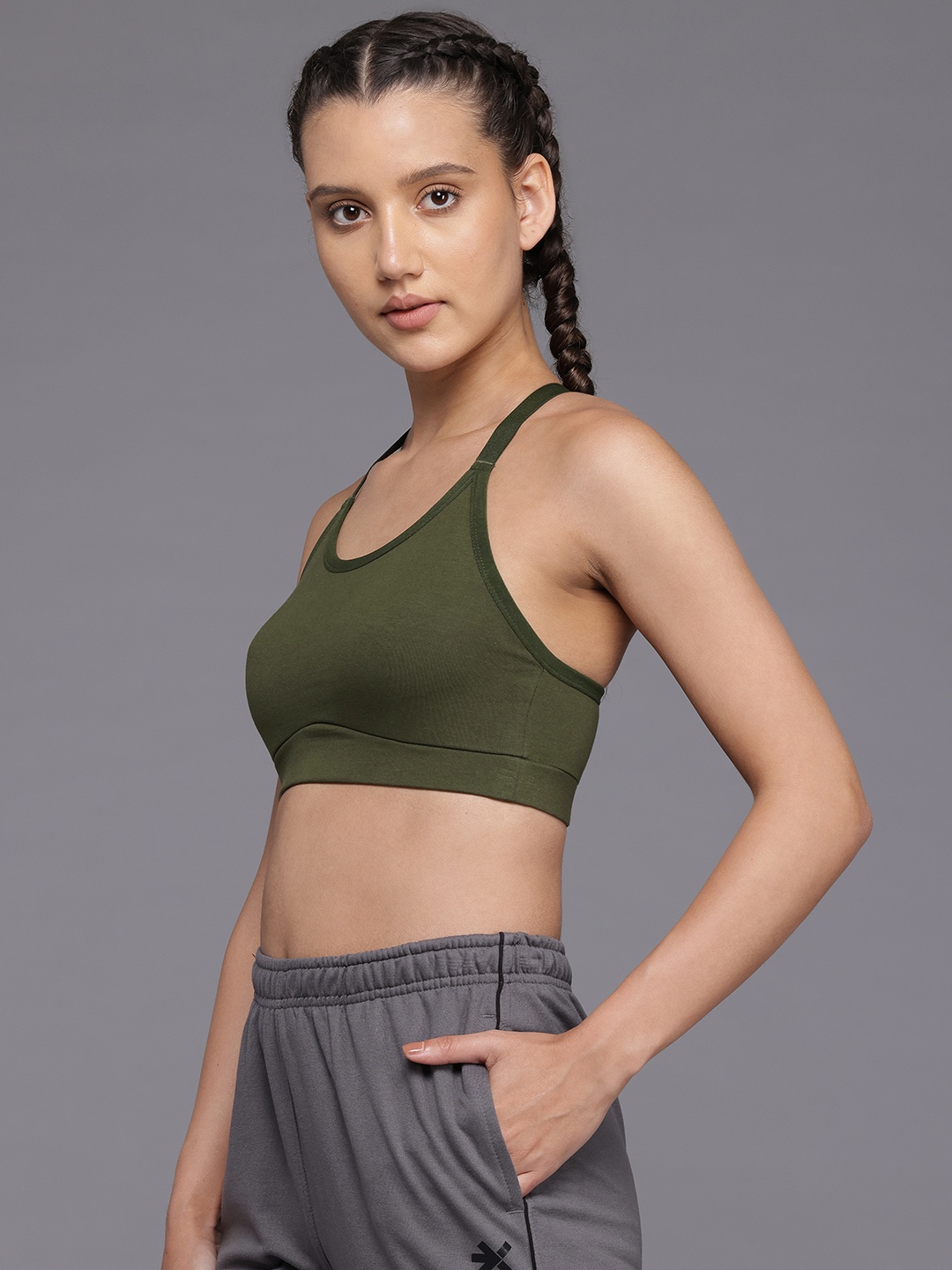 

HRX by Hrithik Roshan Bra- Full Coverage Lightly Padded, Olive