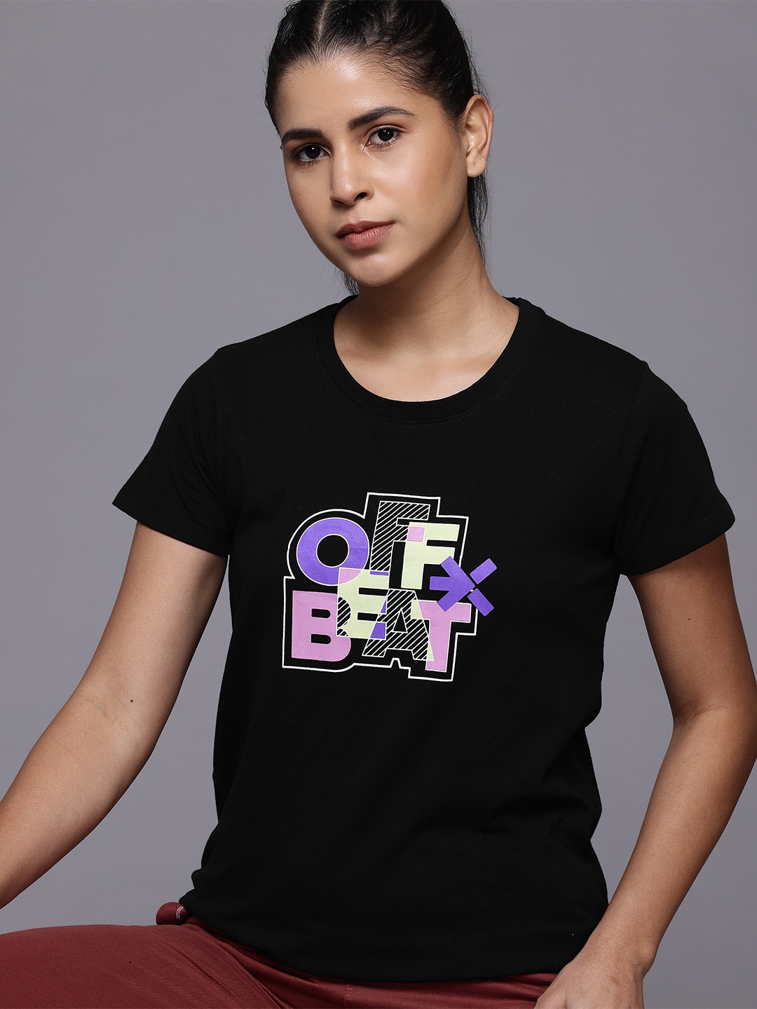 

HRX by Hrithik Roshan Printed Lifestyle T-shirt, Black