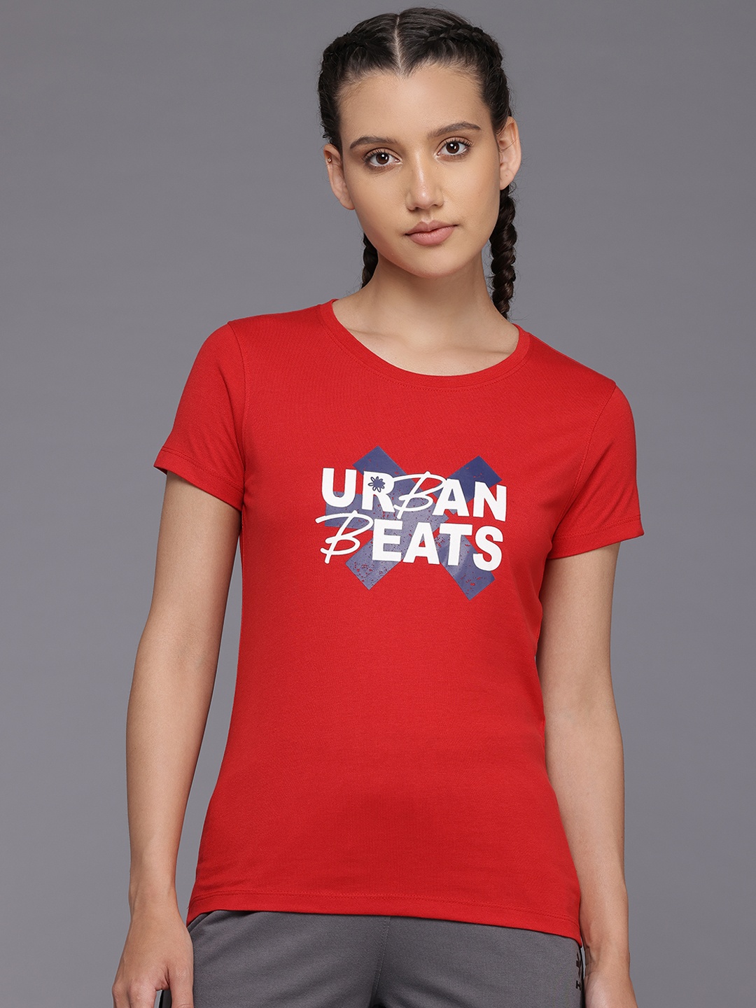 

HRX by Hrithik Roshan Printed Lifestyle T-shirt, Red