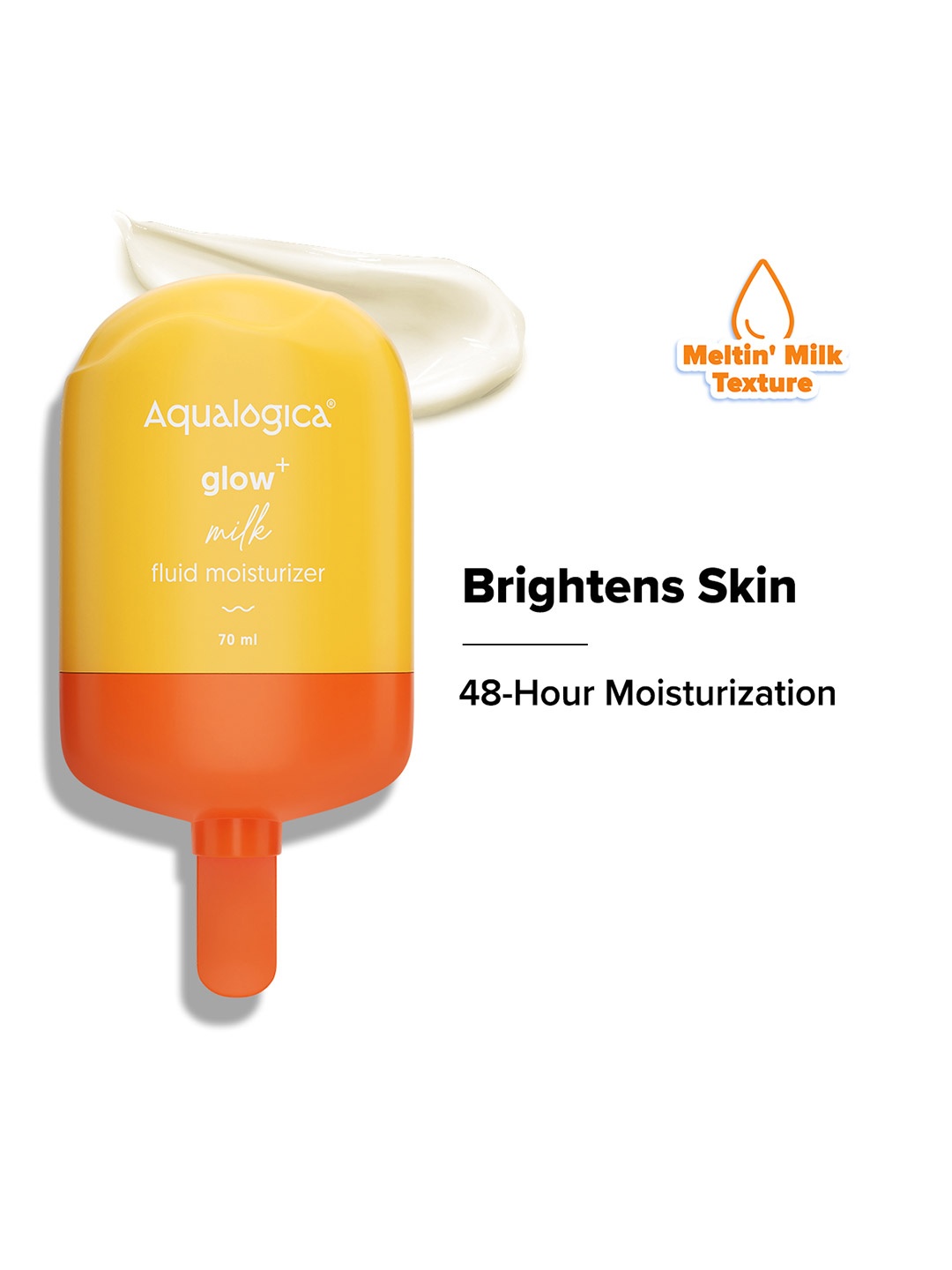 

Aqualogica Glow+ Milk Fluid Moisturizer with Vitamin C & Papaya - 70 ml, Yellow