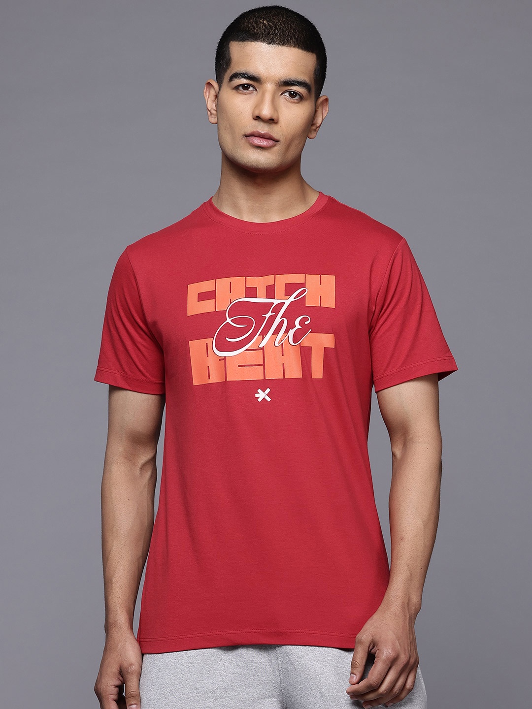 

HRX by Hrithik Roshan Typography Printed Lifestyle T-shirt, Red