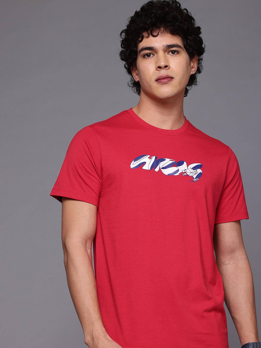 

HRX by Hrithik Roshan Men Typography Printed Lifestyle T-shirt, Red