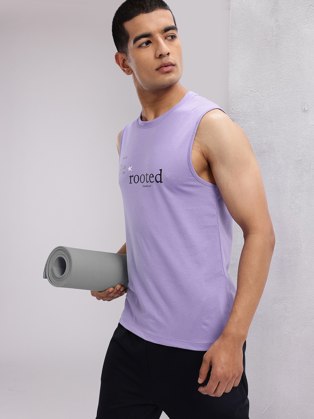 

HRX by Hrithik Roshan Typography Printed Rapid-Dry Training T-shirt, Purple