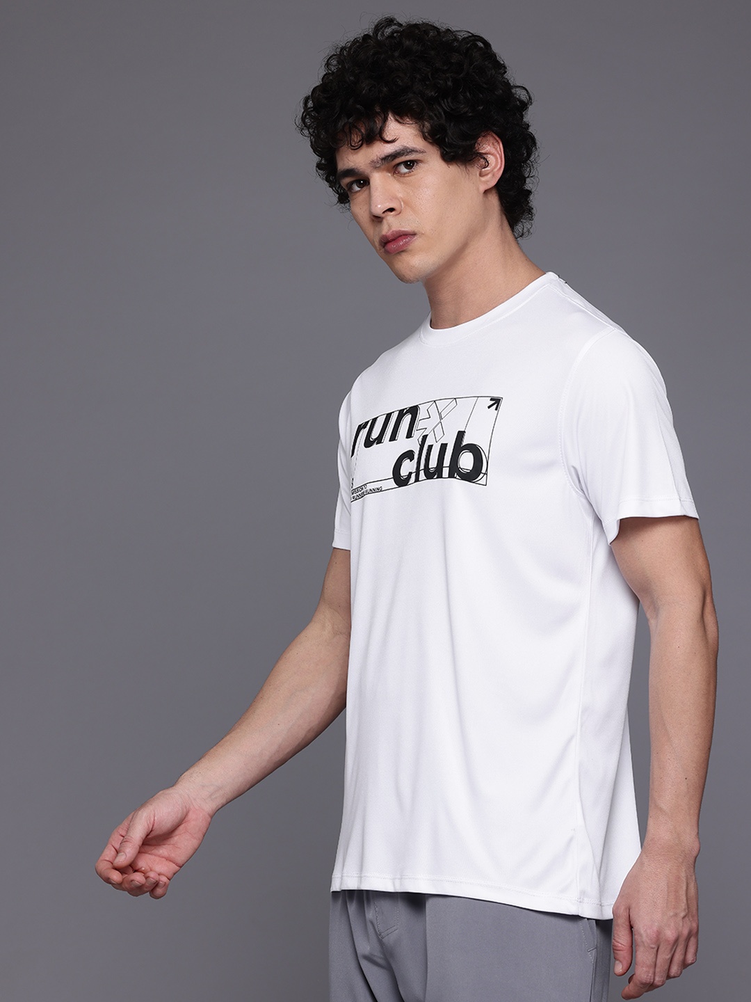 

HRX by Hrithik Roshan Men Typography Printed Rapid-Dry Running T-shirt, White