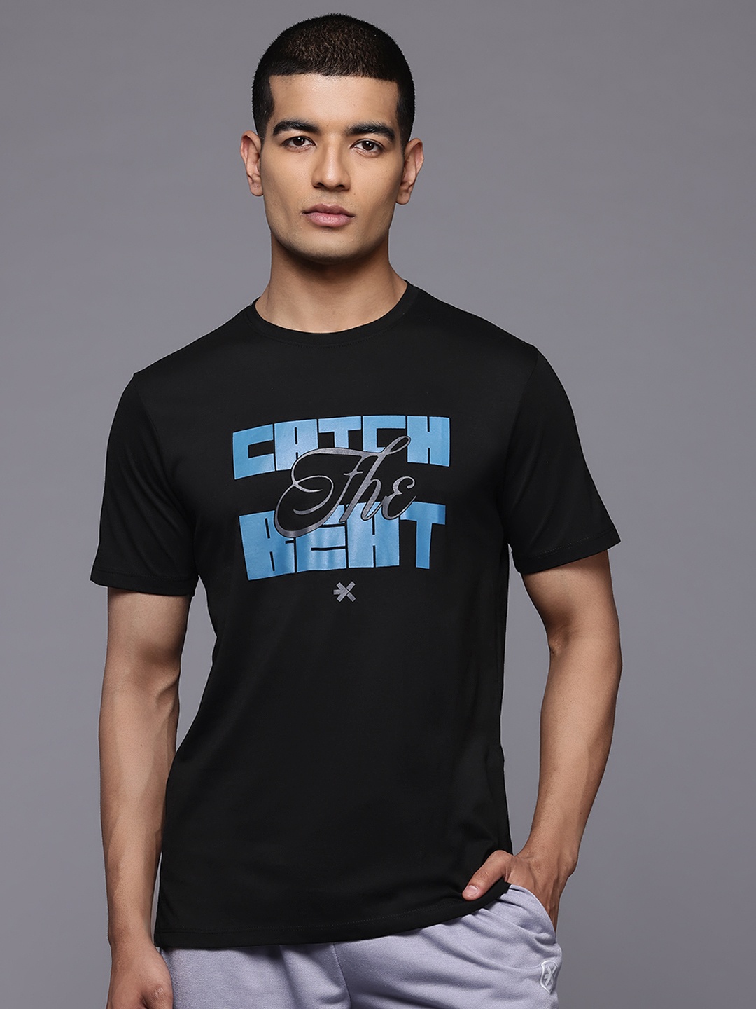 

HRX by Hrithik Roshan Men Typography Printed Lifestyle T-shirt, Black