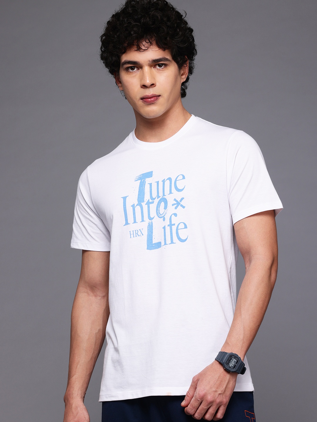 

HRX by Hrithik Roshan Typography Printed Lifestyle T-shirt, White