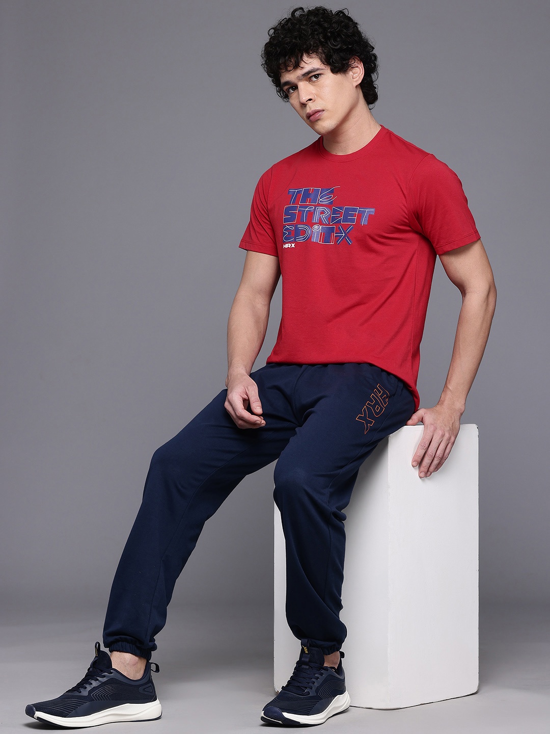 

HRX by Hrithik Roshan Typography Lifestyle T-shirt, Red