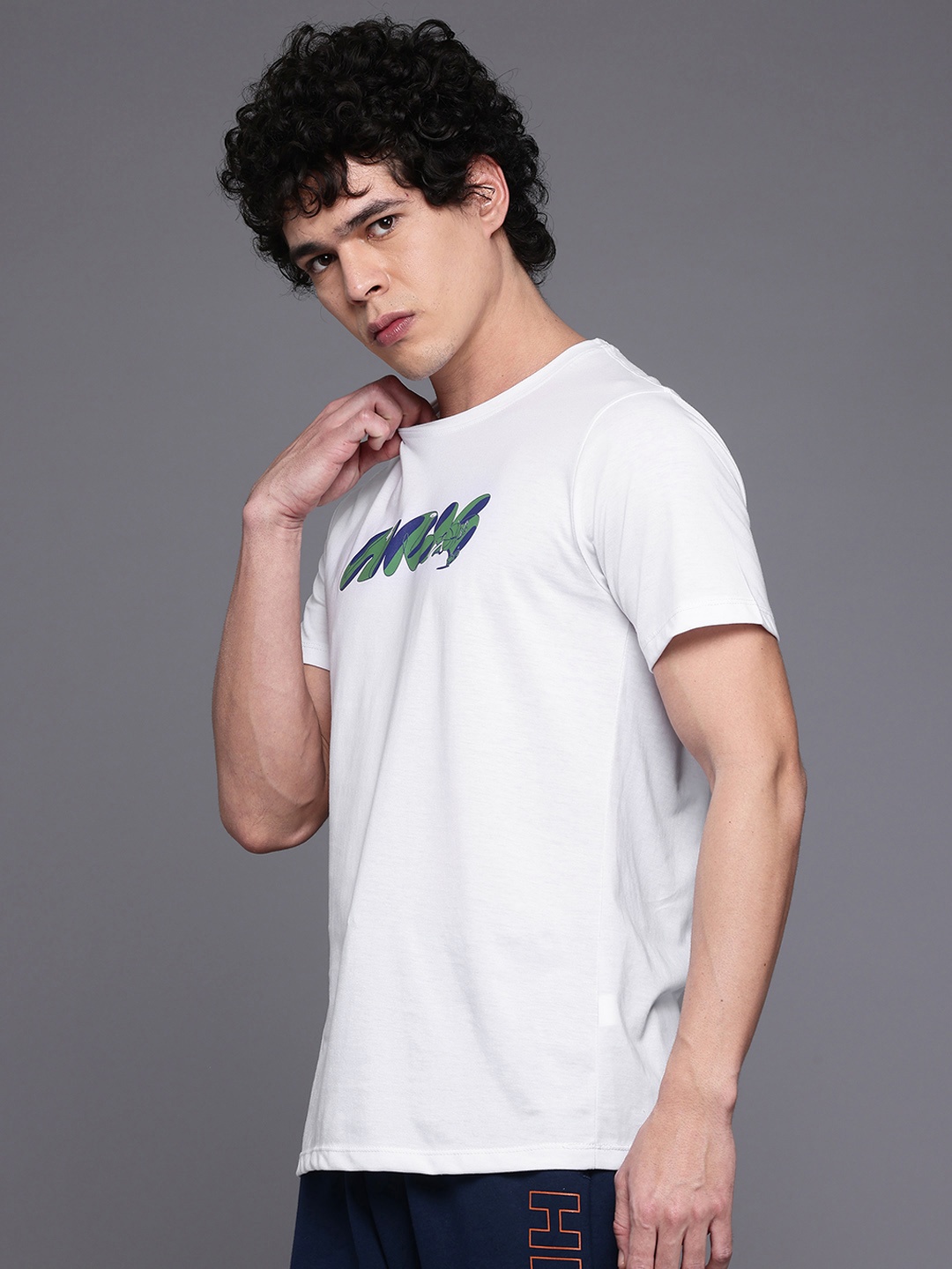 

HRX by Hrithik Roshan Brand Logo Print Lifestyle T-shirt, White