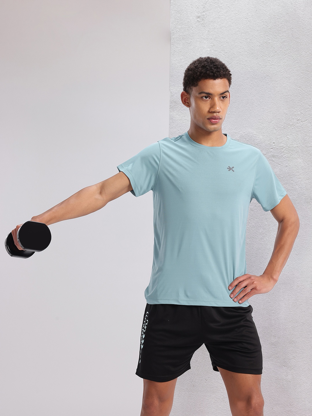 

HRX by Hrithik Roshan Printed Rapid-Dry Training T-shirt, Sea green