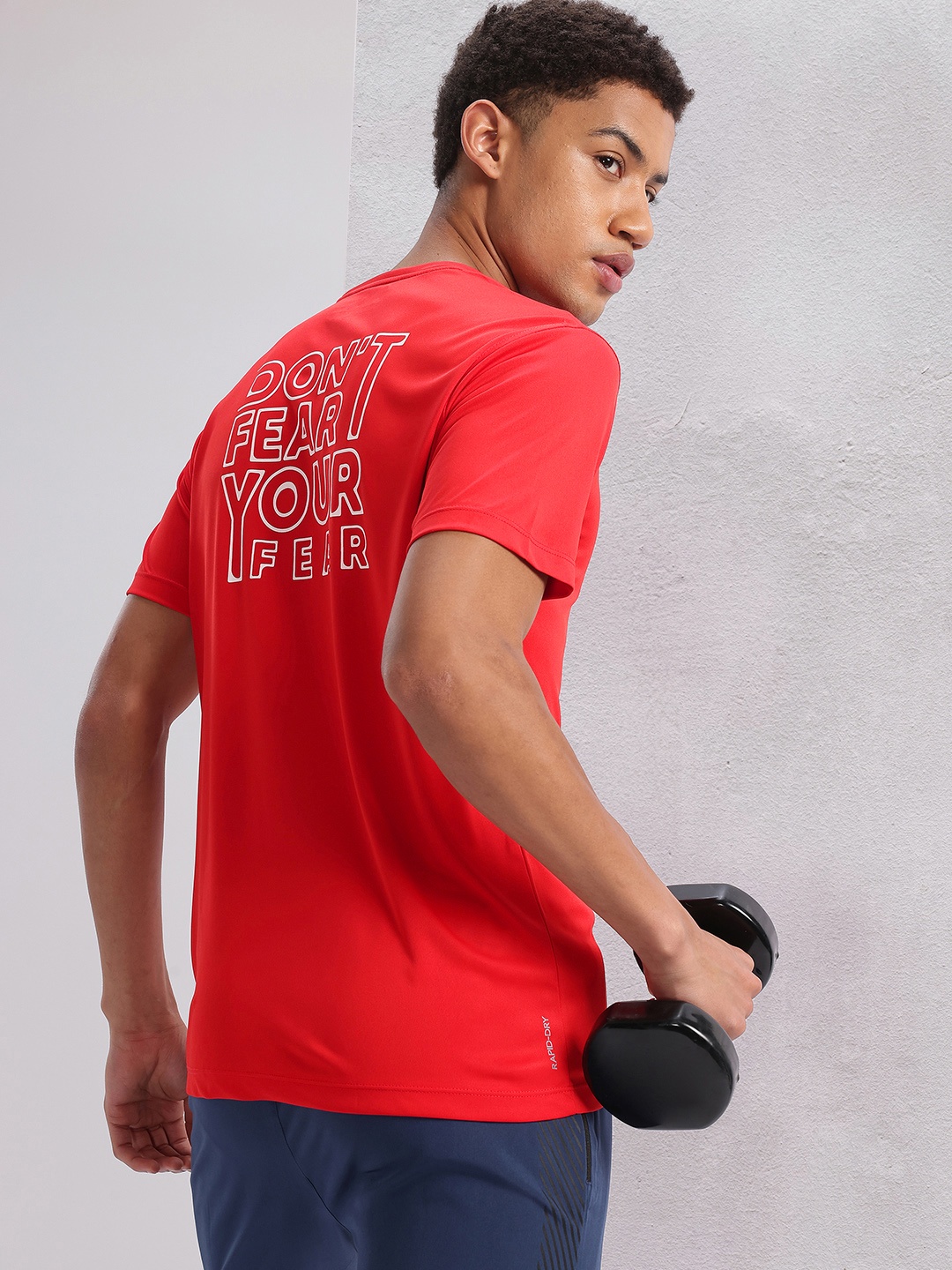 

HRX by Hrithik Roshan Printed Rapid-Dry Training T-shirt, Red