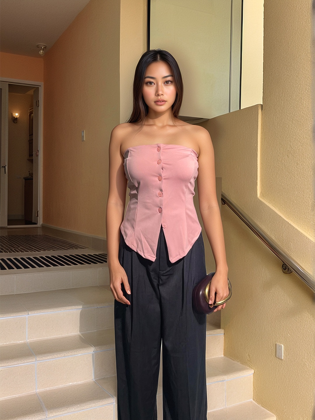 

Stylecast X Hersheinbox Solid Tube Top, Peach