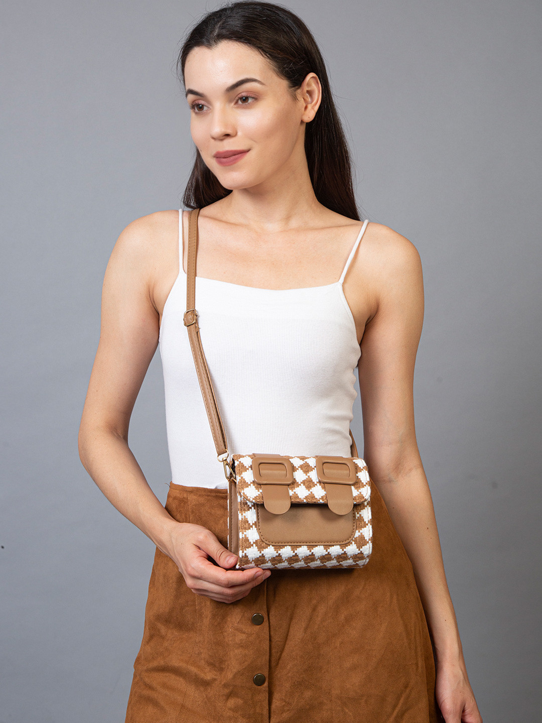 

Filauri Half Moon Sling Bag, Brown
