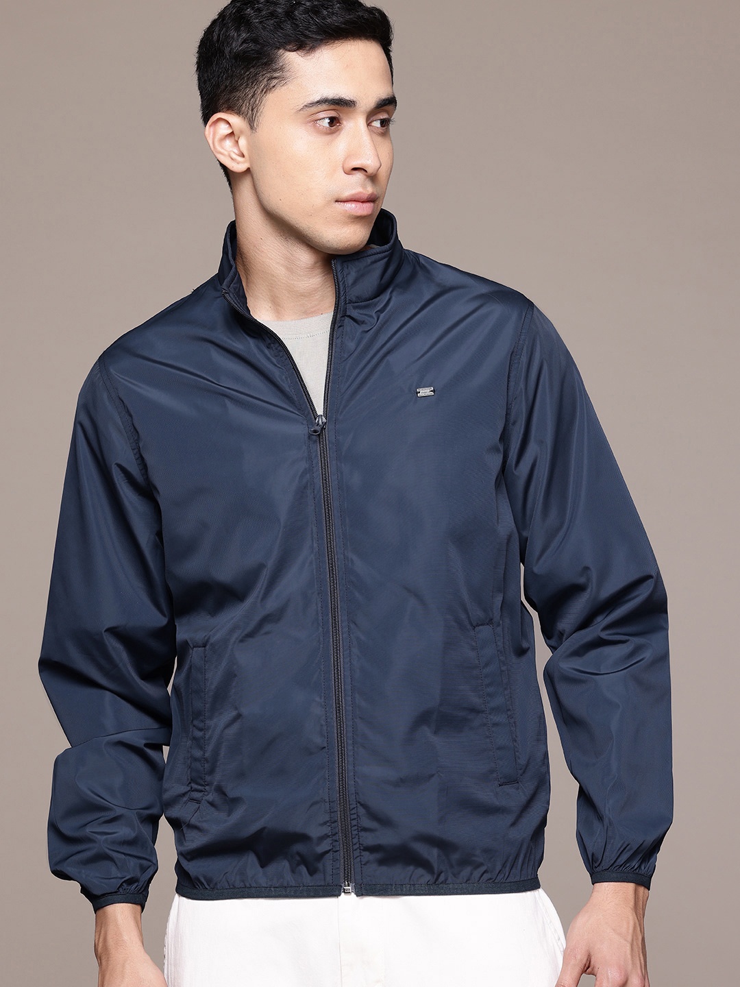 

Roadster Men Windcheater Bomber Jacket, Navy blue