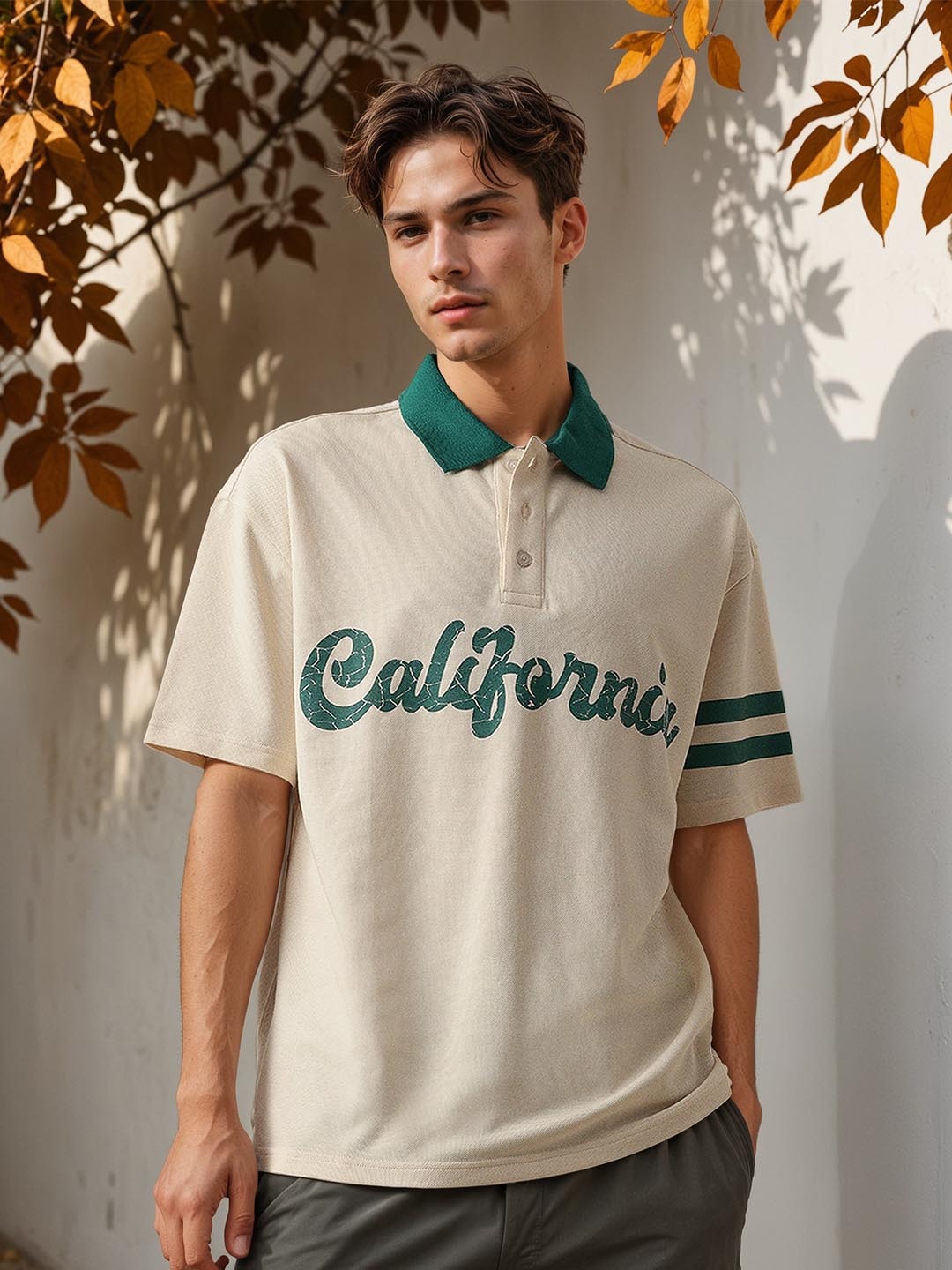 

H&M Graphic Printed Relaxed Fit T-Shirt, Off white