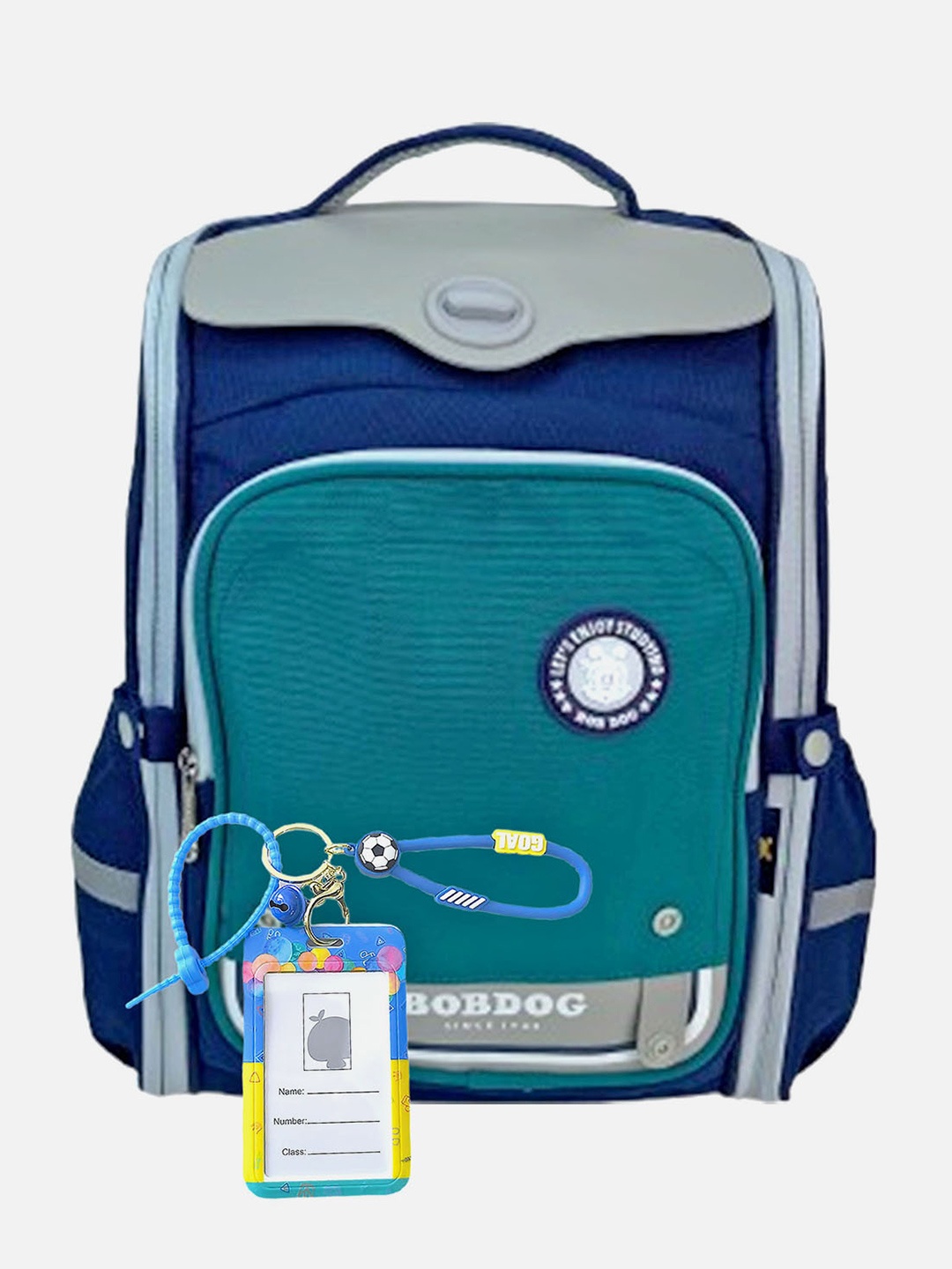 

Little Surprise Box LLP Kids Colourblocked Collapsible & Foldable School Backpack, Teal