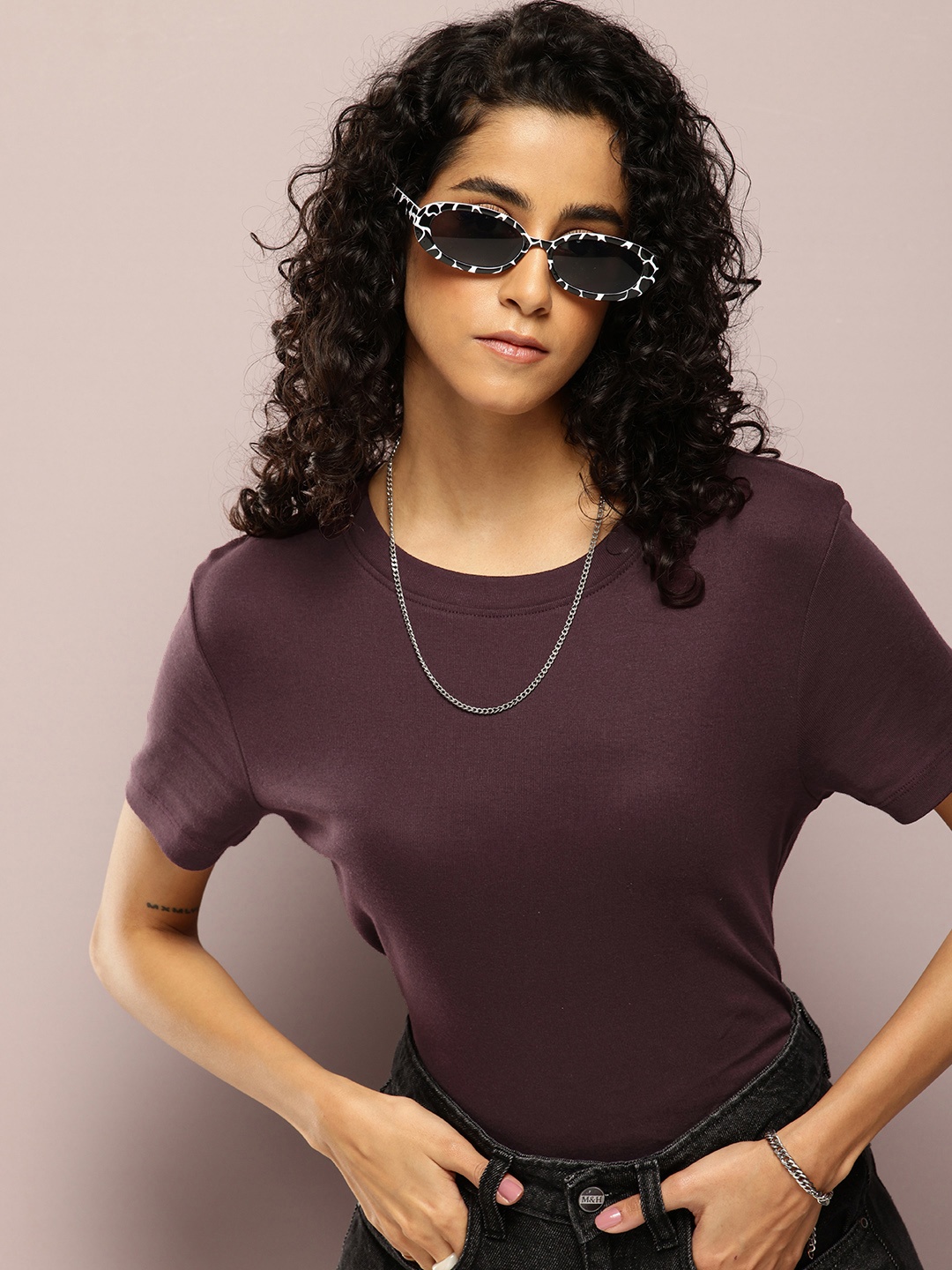 

Kook N Keech Solid T-shirt, Burgundy