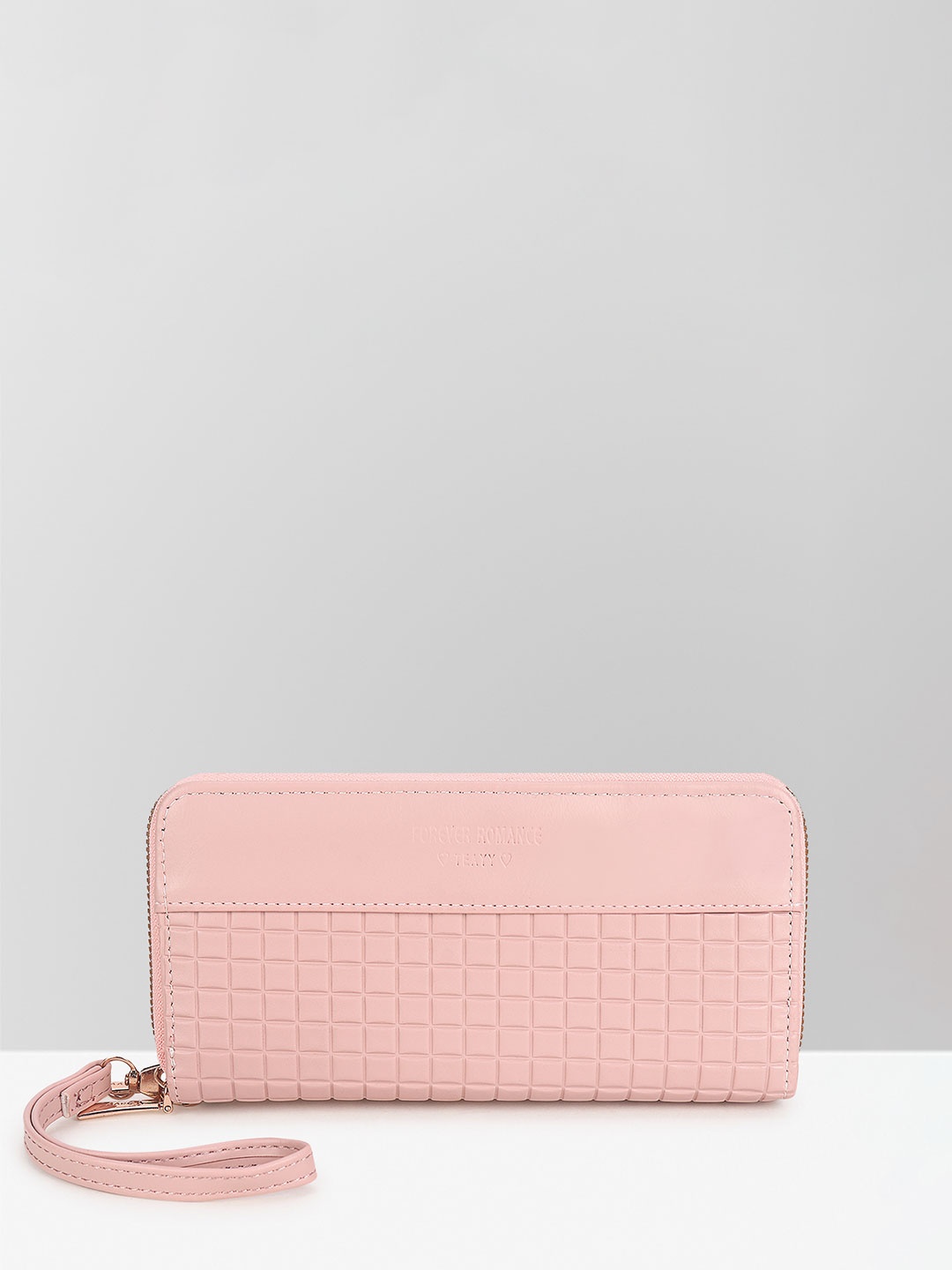 

Filauri Women Zip Detail Leather Zip Around Wallet, Peach