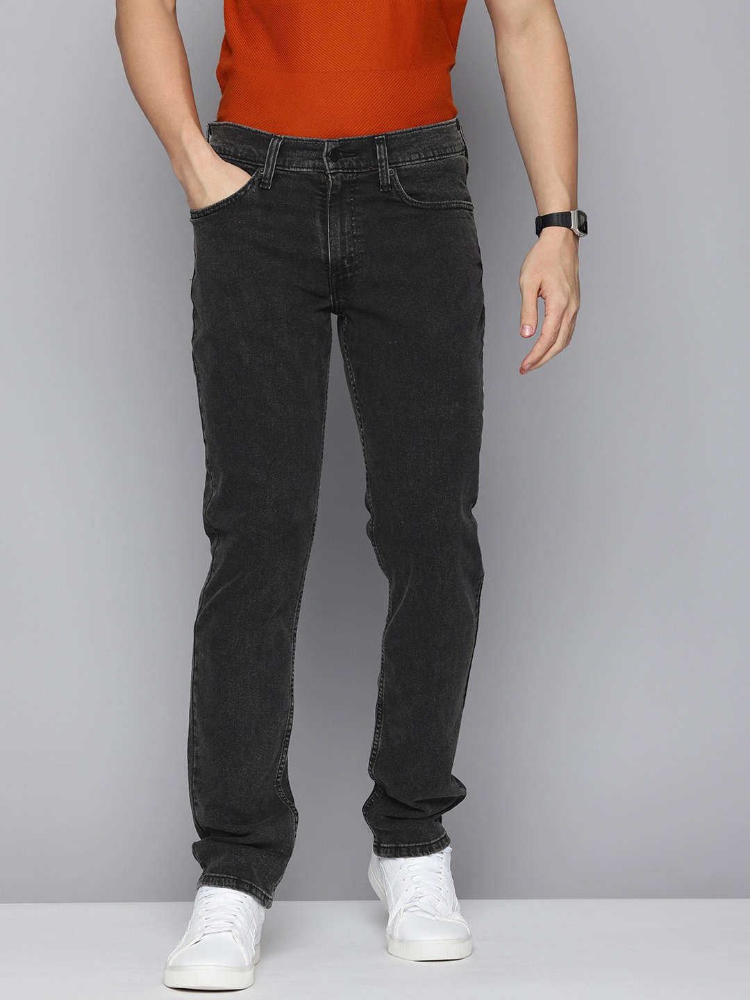 

Levis Men 511 Slim Fit Light Fade Stretchable Jeans, Charcoal