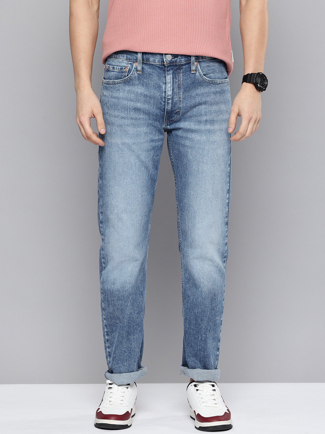

Levis Men 513 Slim Fit Light Fade Stretchable Jeans, Blue