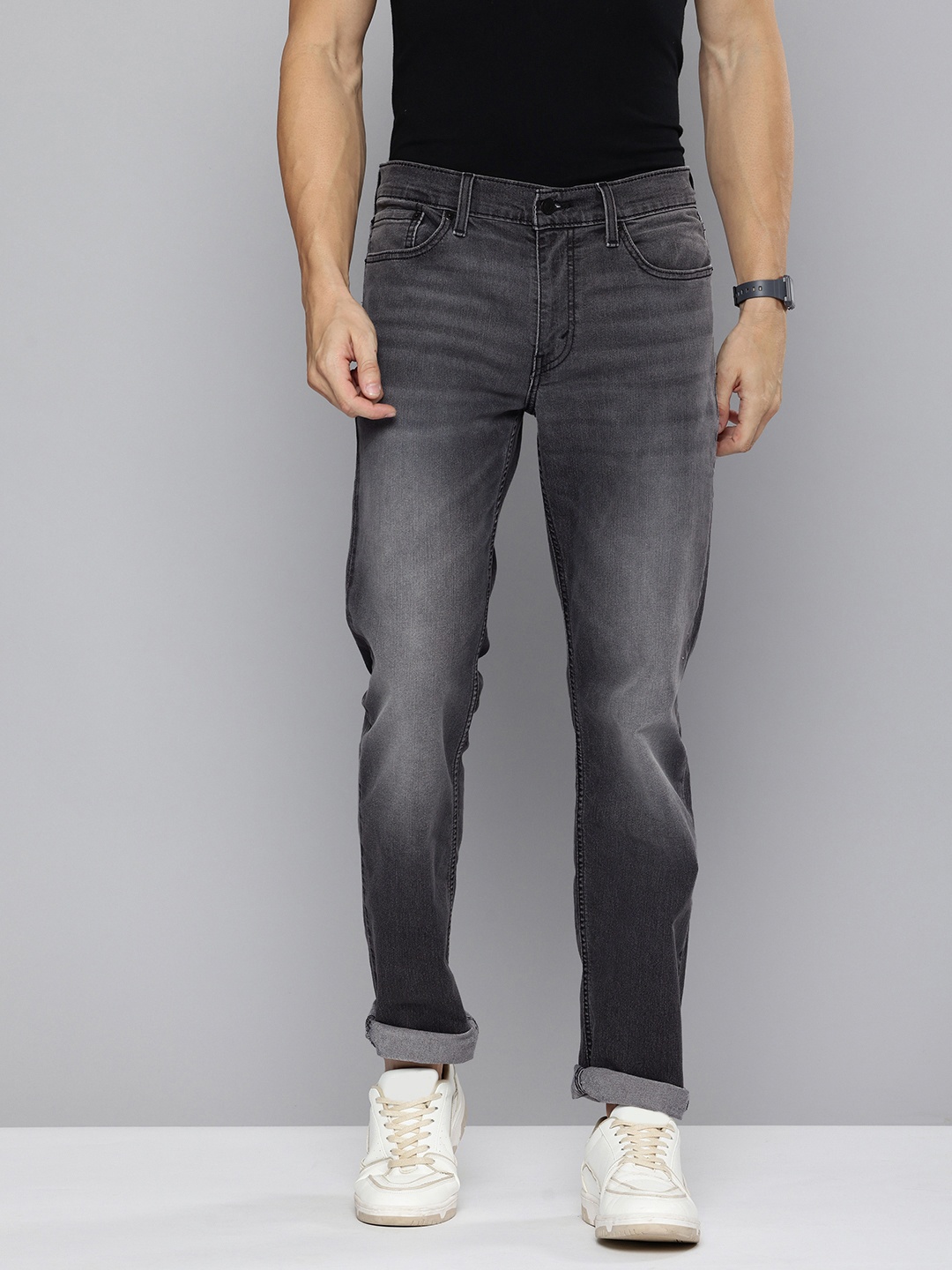 

Levis Men 511 Slim Fit Light Fade Stretchable Jeans, Black