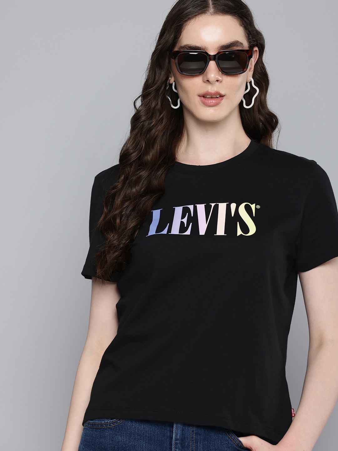 

Levis Brand Logo Printed Pure Cotton T-shirt, Black
