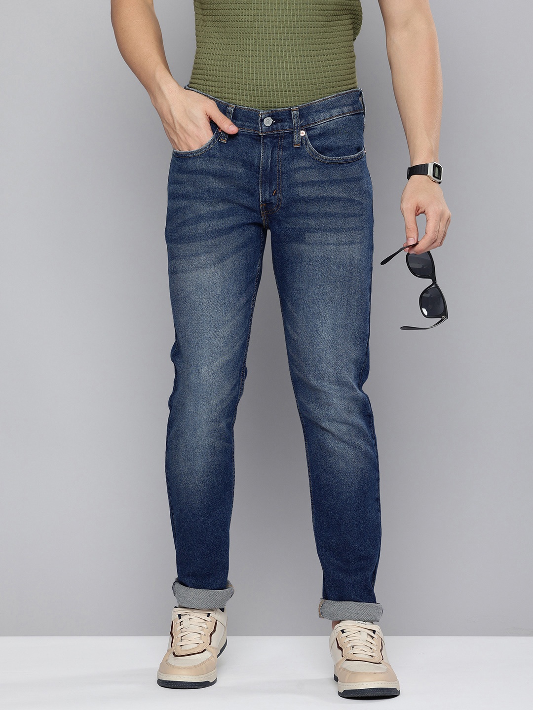 

Levis Men 511 Slim Fit Heavy Fade Stretchable Jeans, Blue