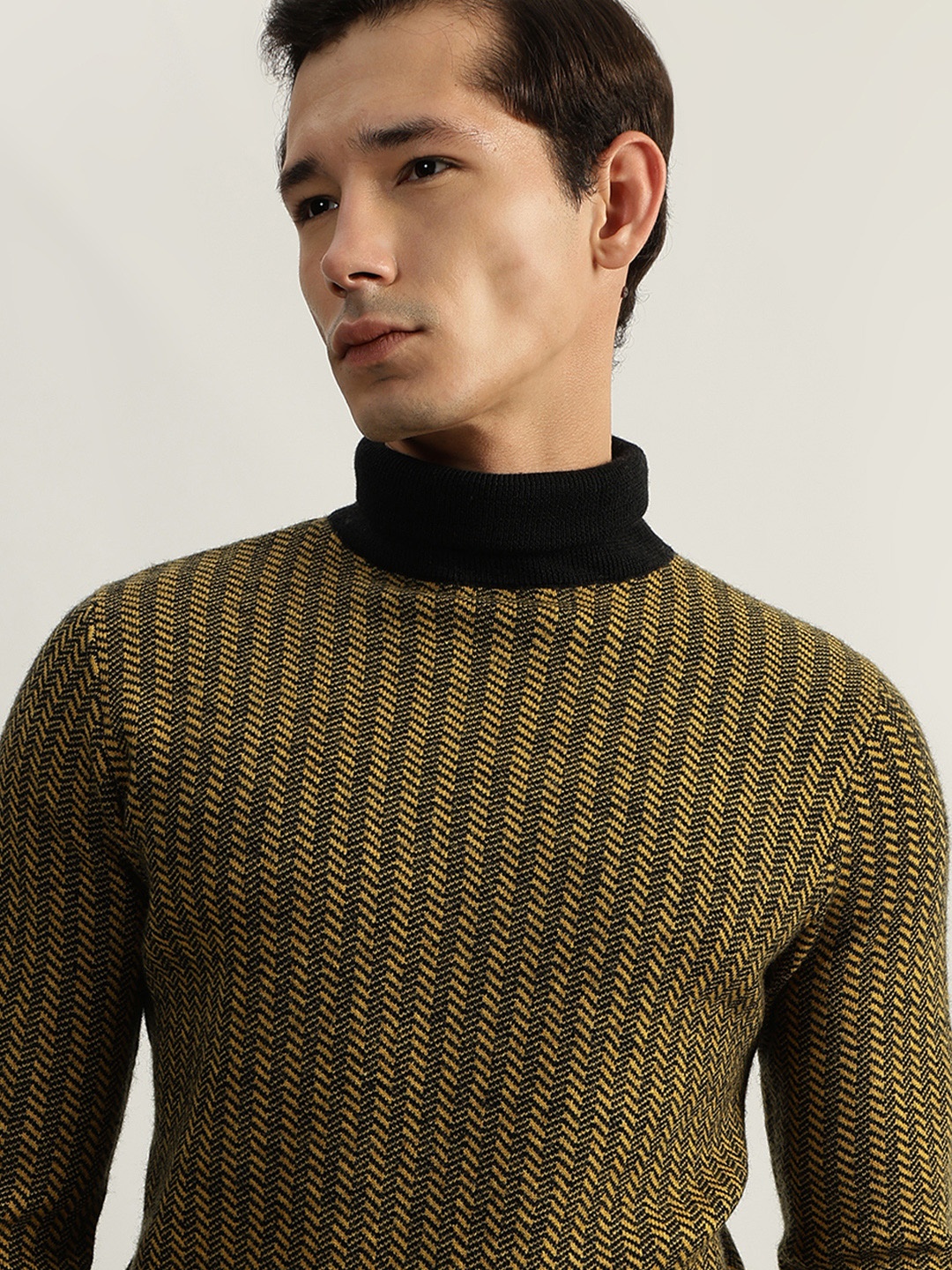 

Antony Morato Men Self Design Woollen Pullover, Yellow