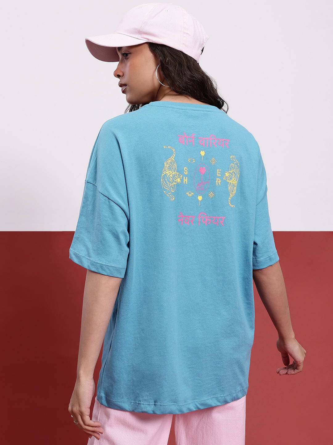

DressBerry Indie Vibes Relaxed Fit T-shirt, Blue