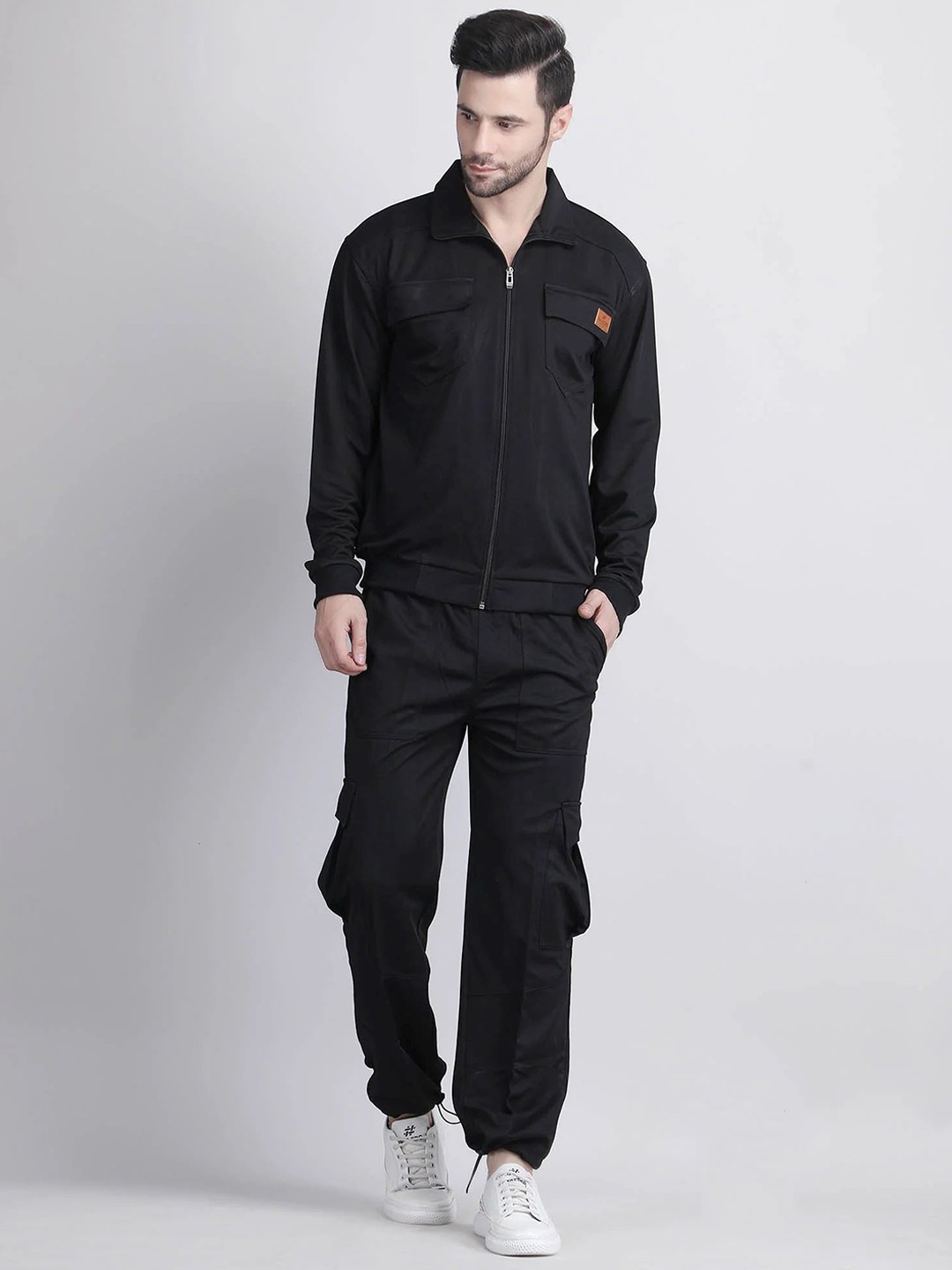 

Raxedo Men Oversized Tracksuits, Black