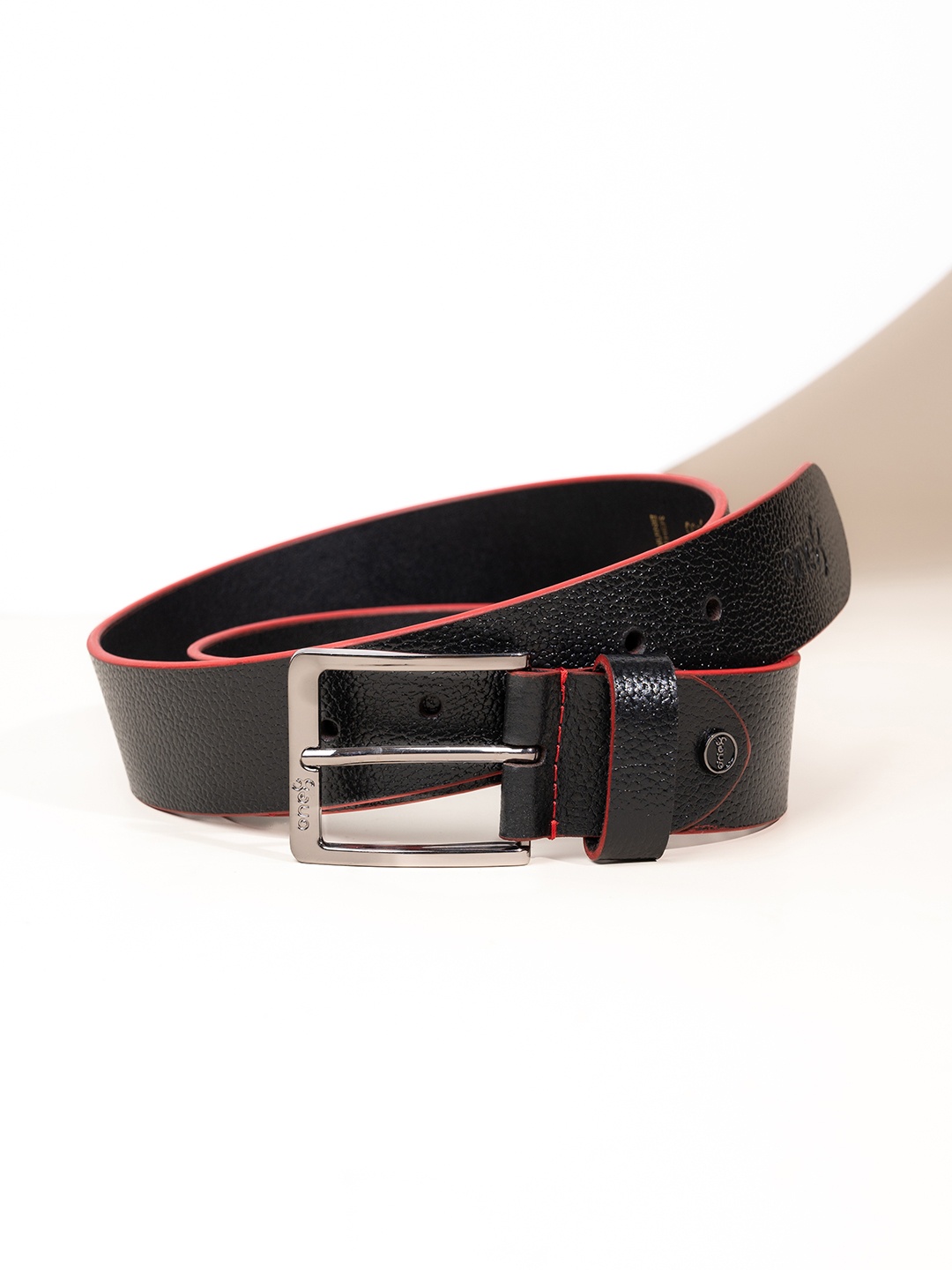 

One8 Men Leather Belt, Black