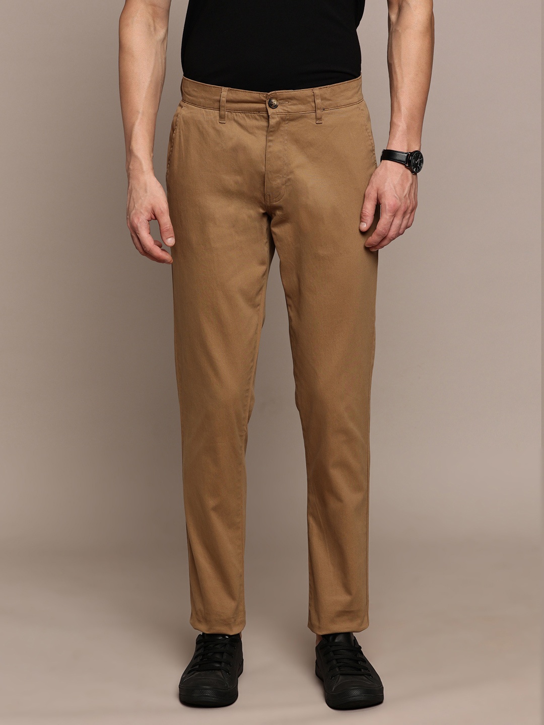 

Nautica Men Smart Slim Fit Chinos Trousers, Khaki