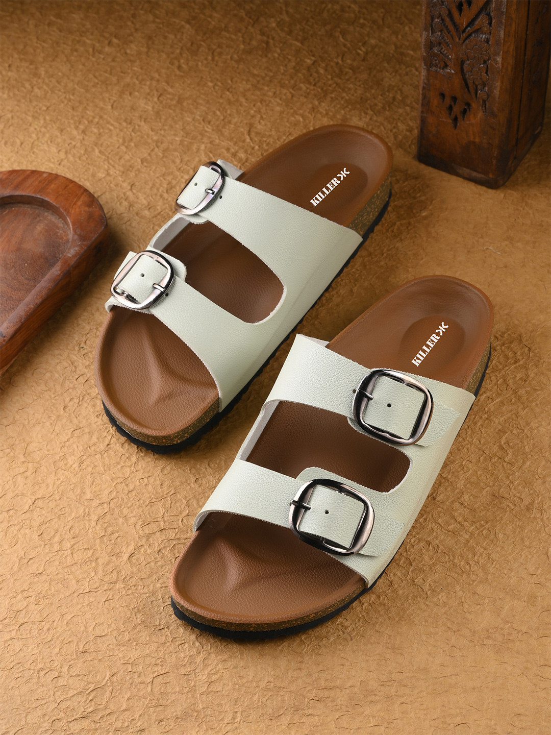 

Killer Women Open Toe Flats, Sea green