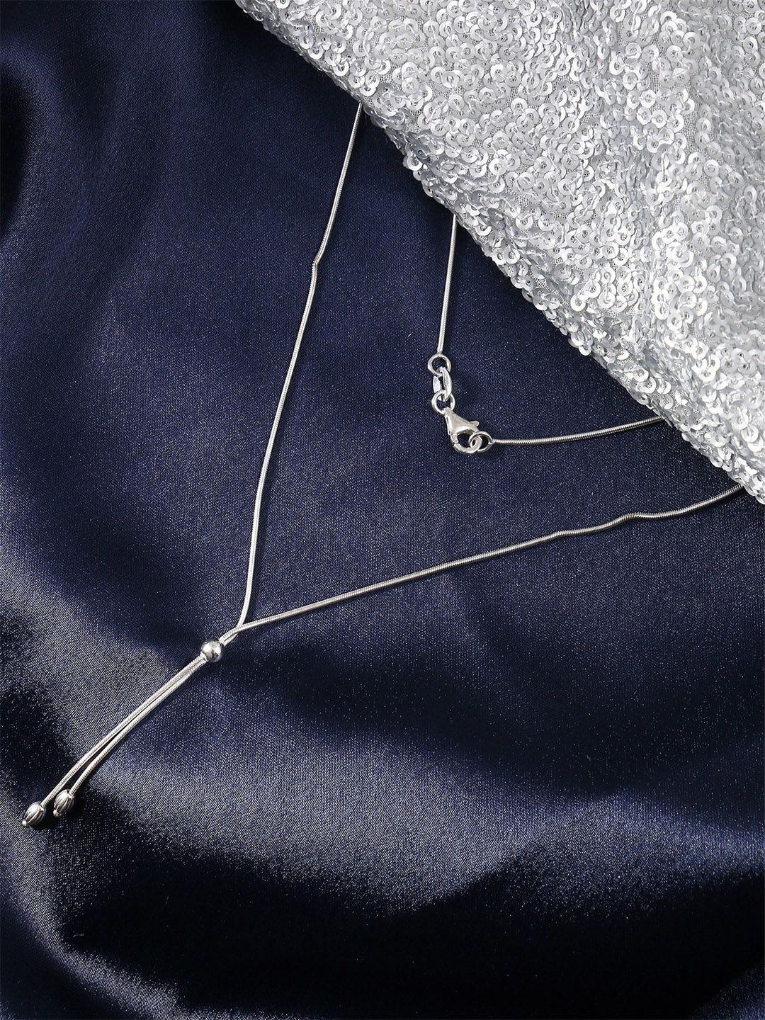 

House of Pataudi 925 Sterling Silver Silver-Plated Chain