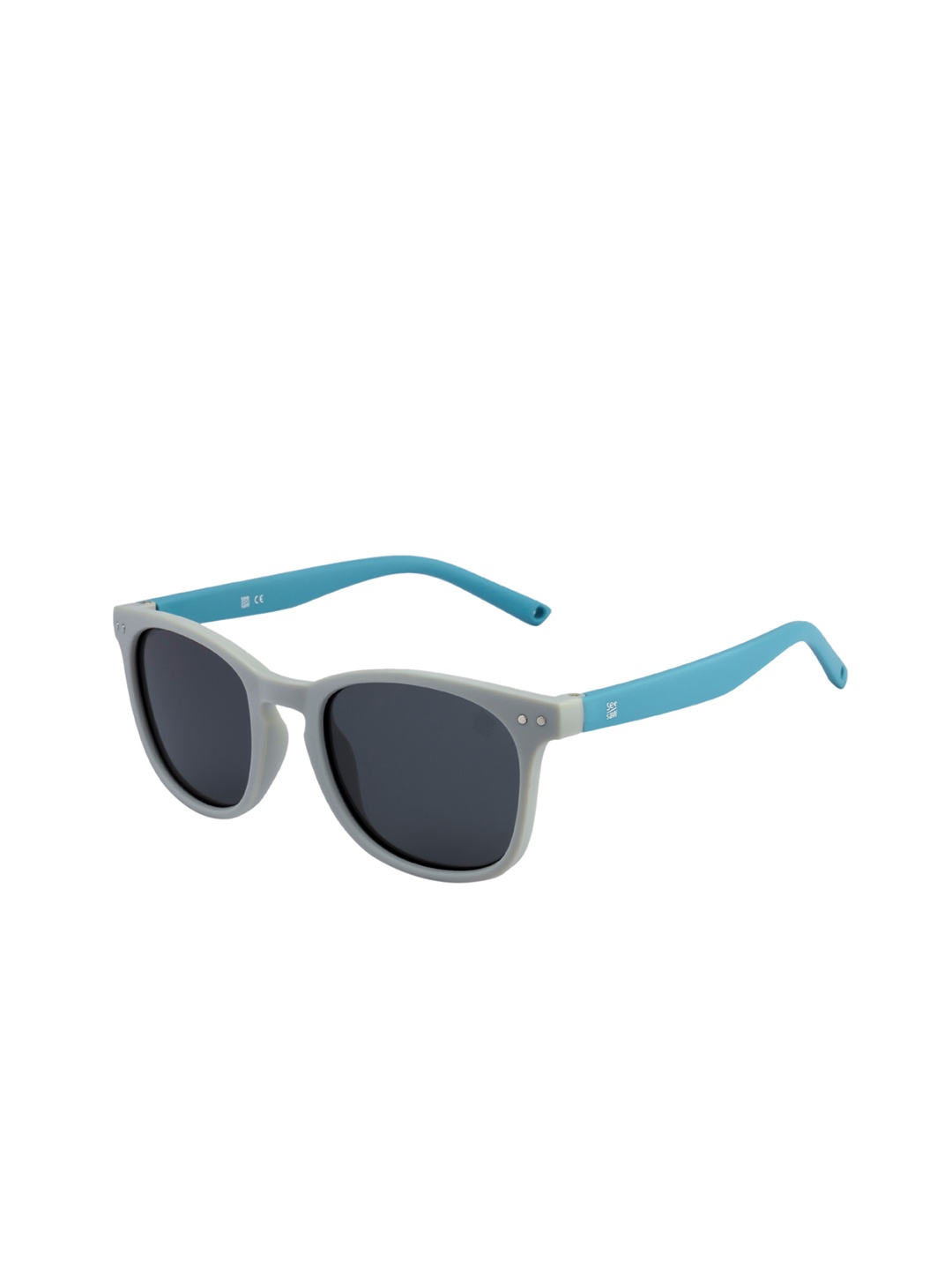 

SEESAW Unisex Blue Lens Grey TR90 Square Sunglass with 100% UV Protection - Ideal for Kids 2-5 Yrs