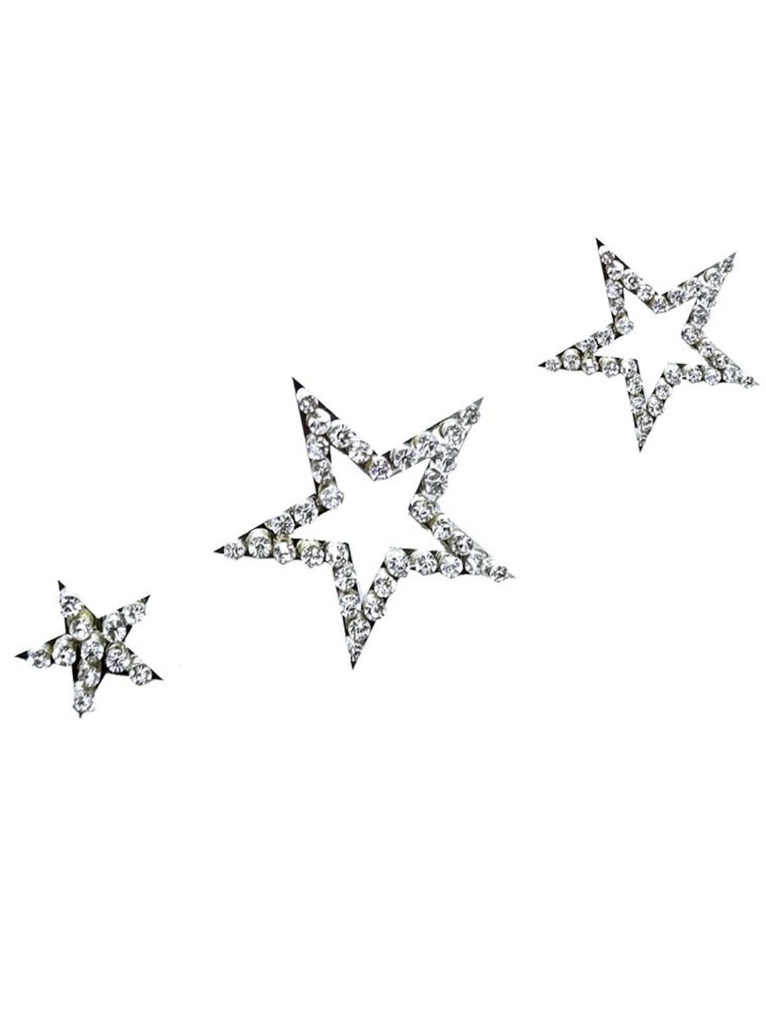 

Comet Busters Temporary Body Jewel Studded Star Tattoo, Silver