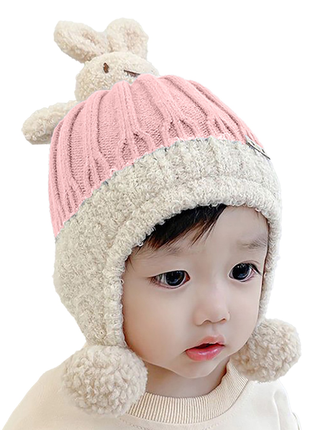 

SYGA Kids Winter Woollen Beanie, Pink