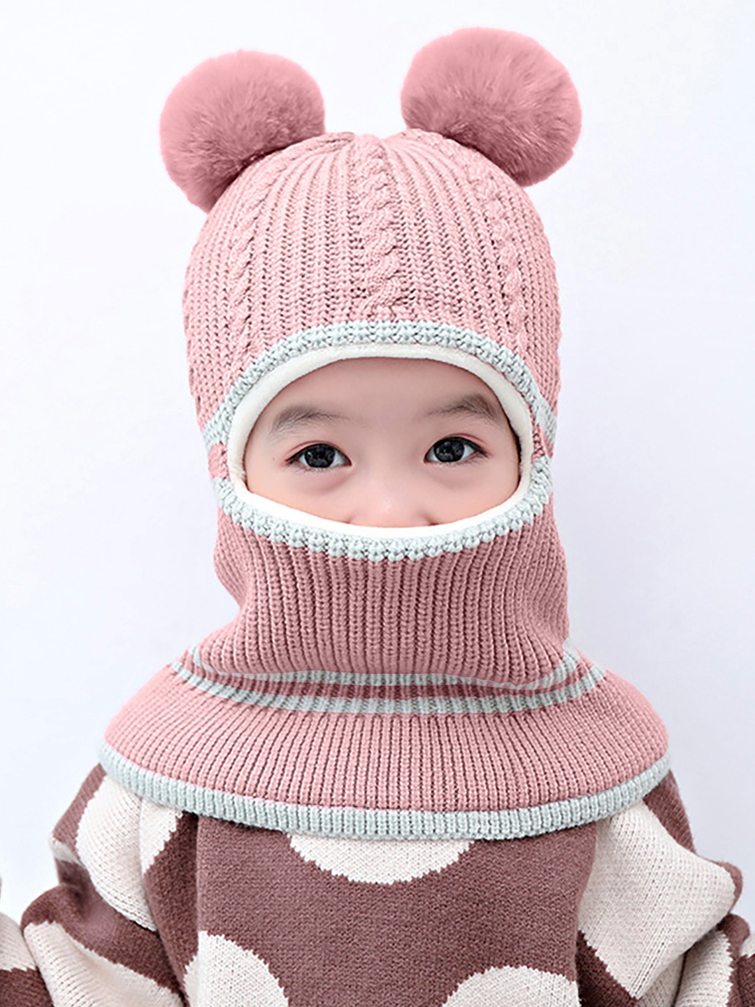 

SYGA Unisex Kids Pink Woollen Beanie