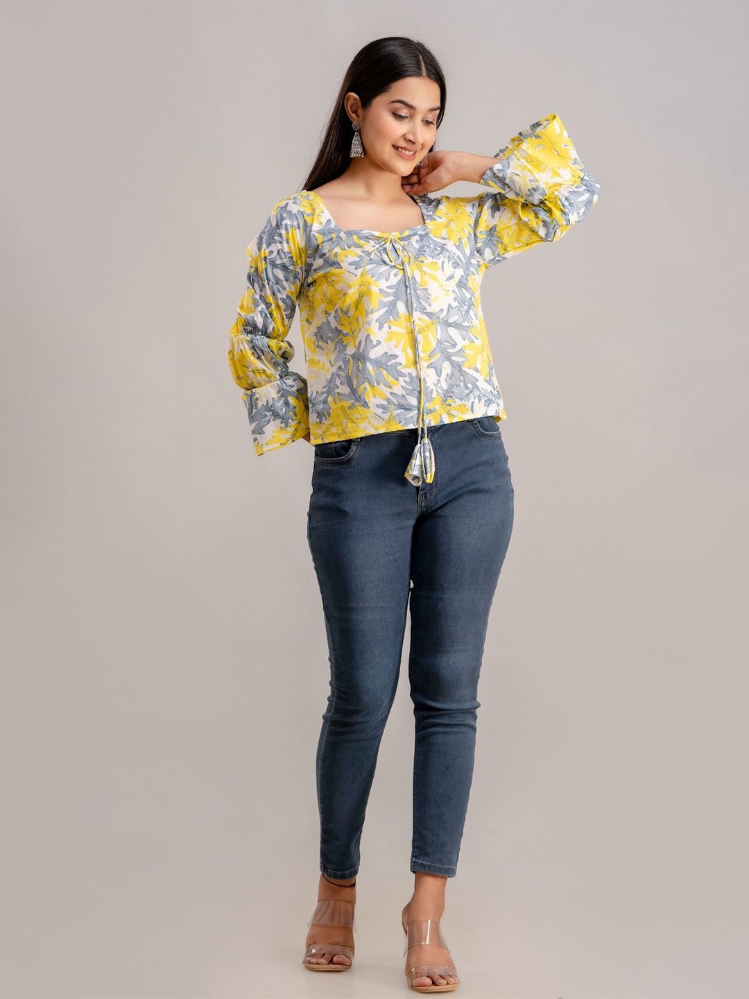 

ANNU PARIDHAN womens Cotton Top, Yellow