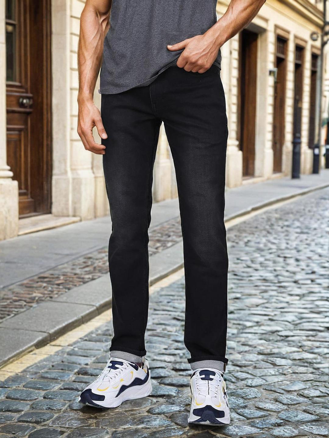 

Lee Men Slim Fit Stretchable Jeans, Black