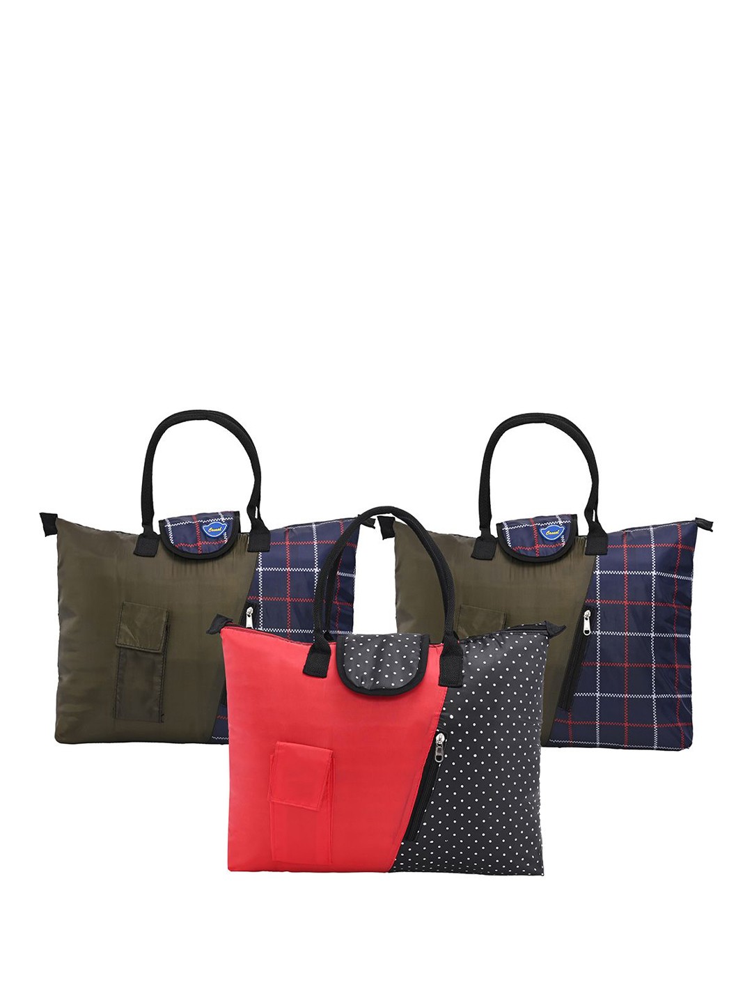 

Kuber Industries Women Checked Structured Handheld Bags, Blue