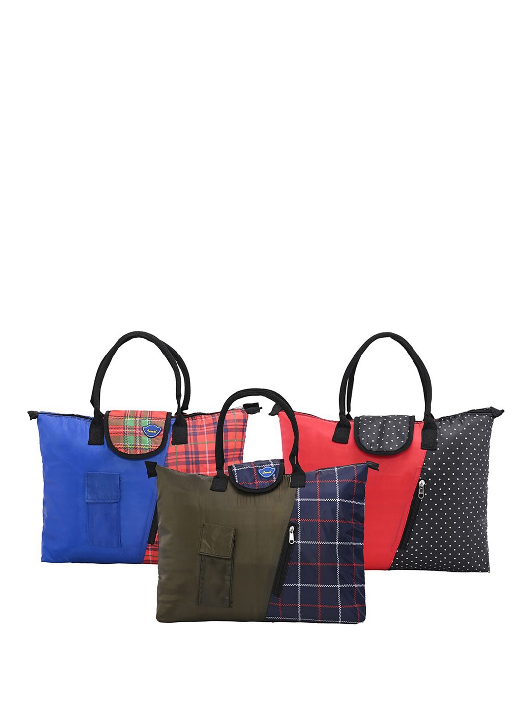 

Kuber Industries Unisex Checked Structured Handheld Bags, Blue