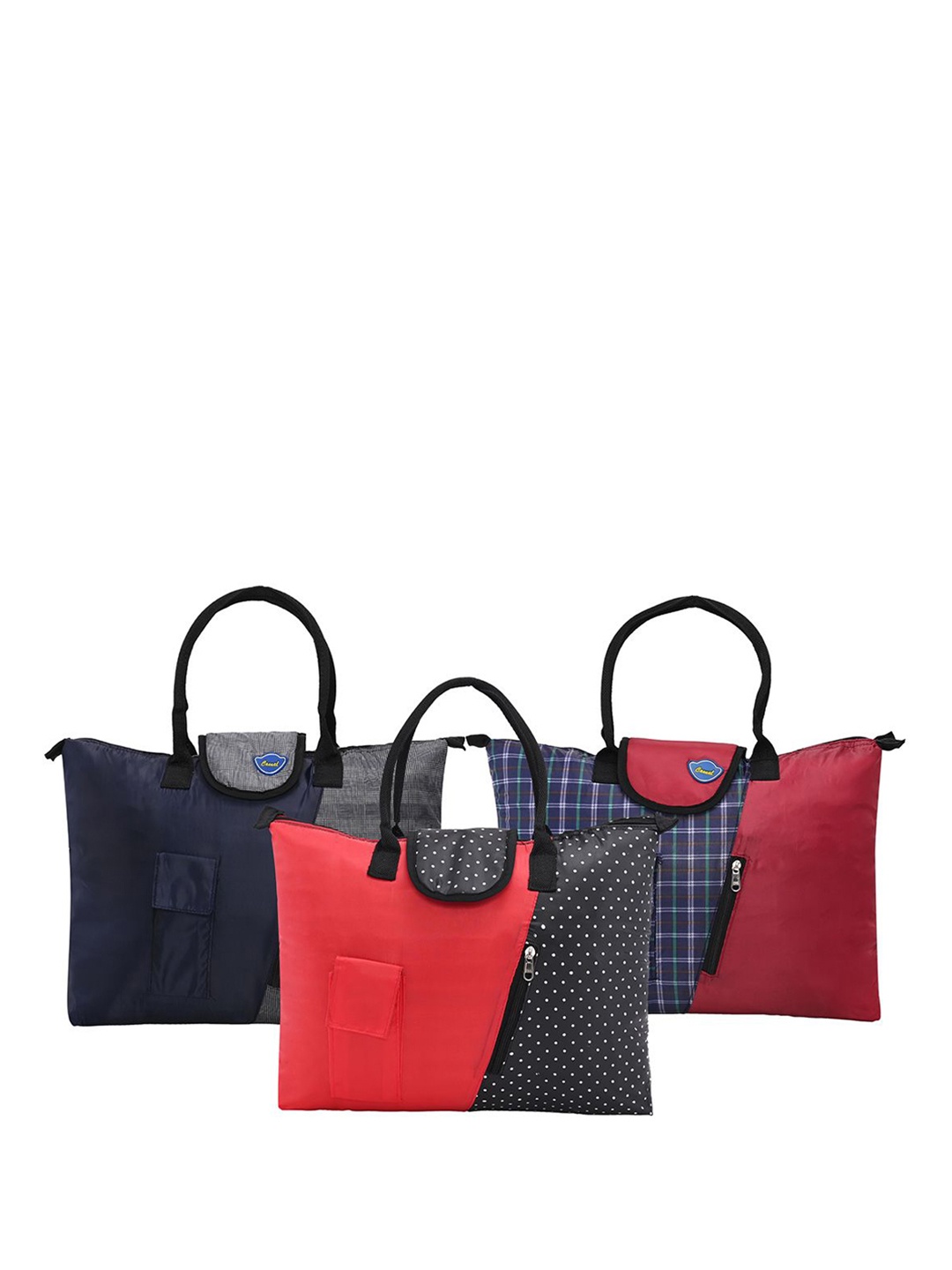 

Kuber Industries Unisex Checked Structured Handheld Bags, Blue