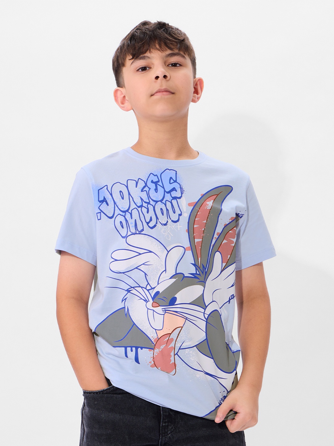 

The Souled Store Boys Printed T-shirt, Blue