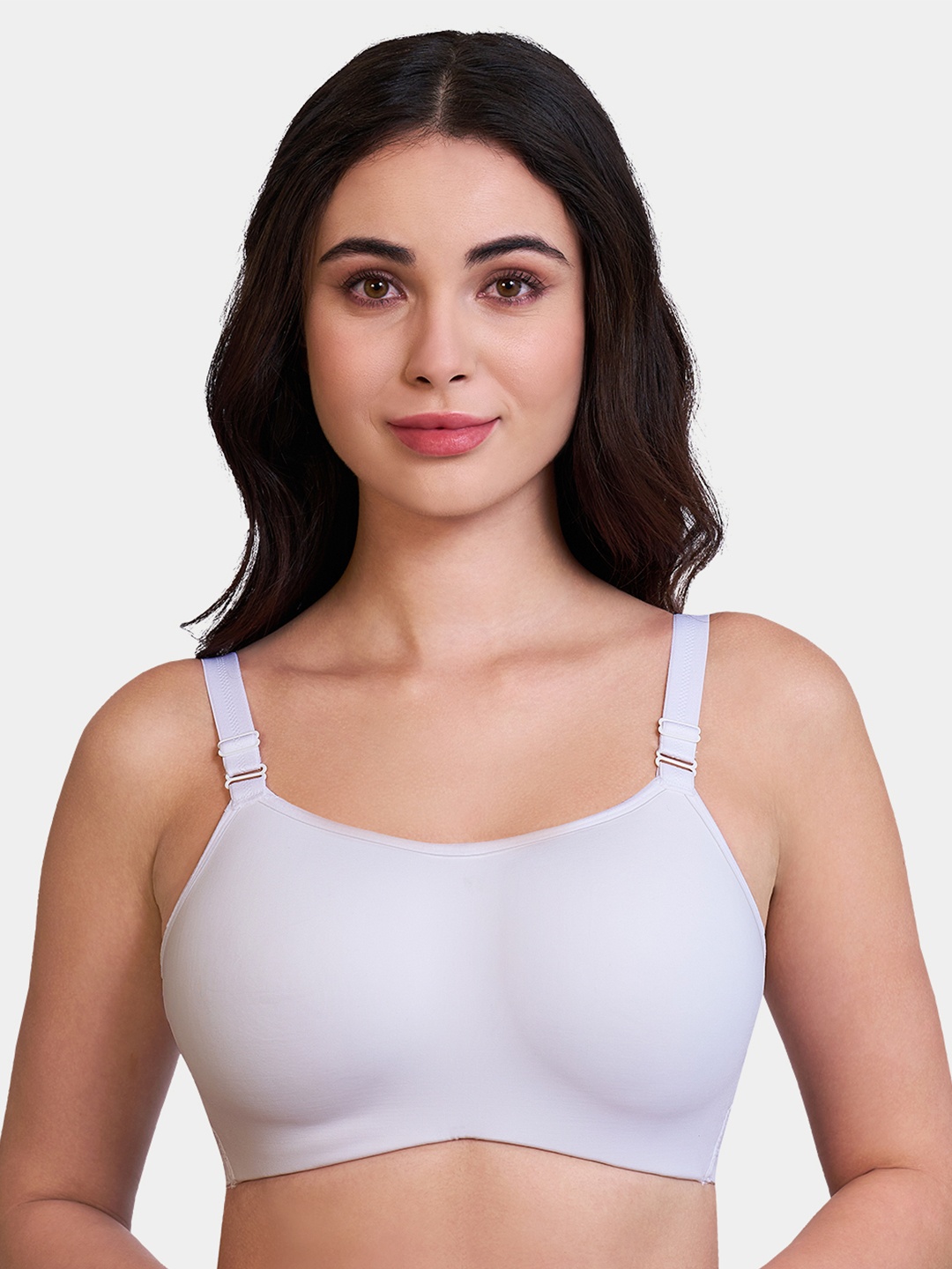 

Trylo AdvanceFit Padded Non-Wired Super Stretch Lycra Fabric Seamless Everyday Bra, White