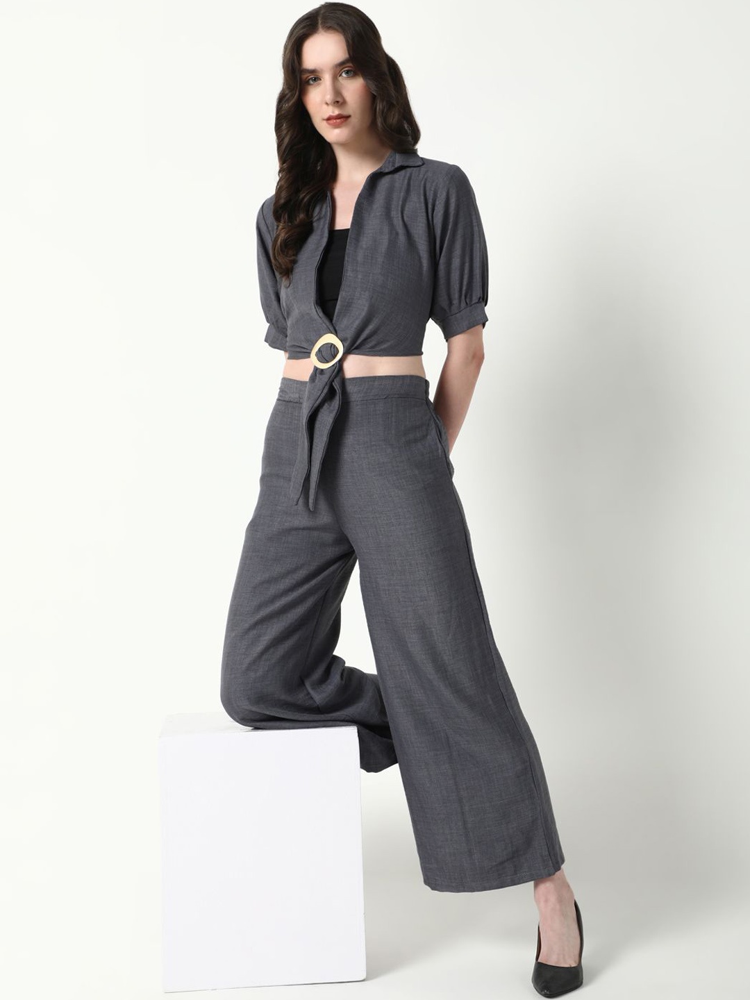 

SHOWOFF Top and Tube Top With Trousers Co-Ords, Grey