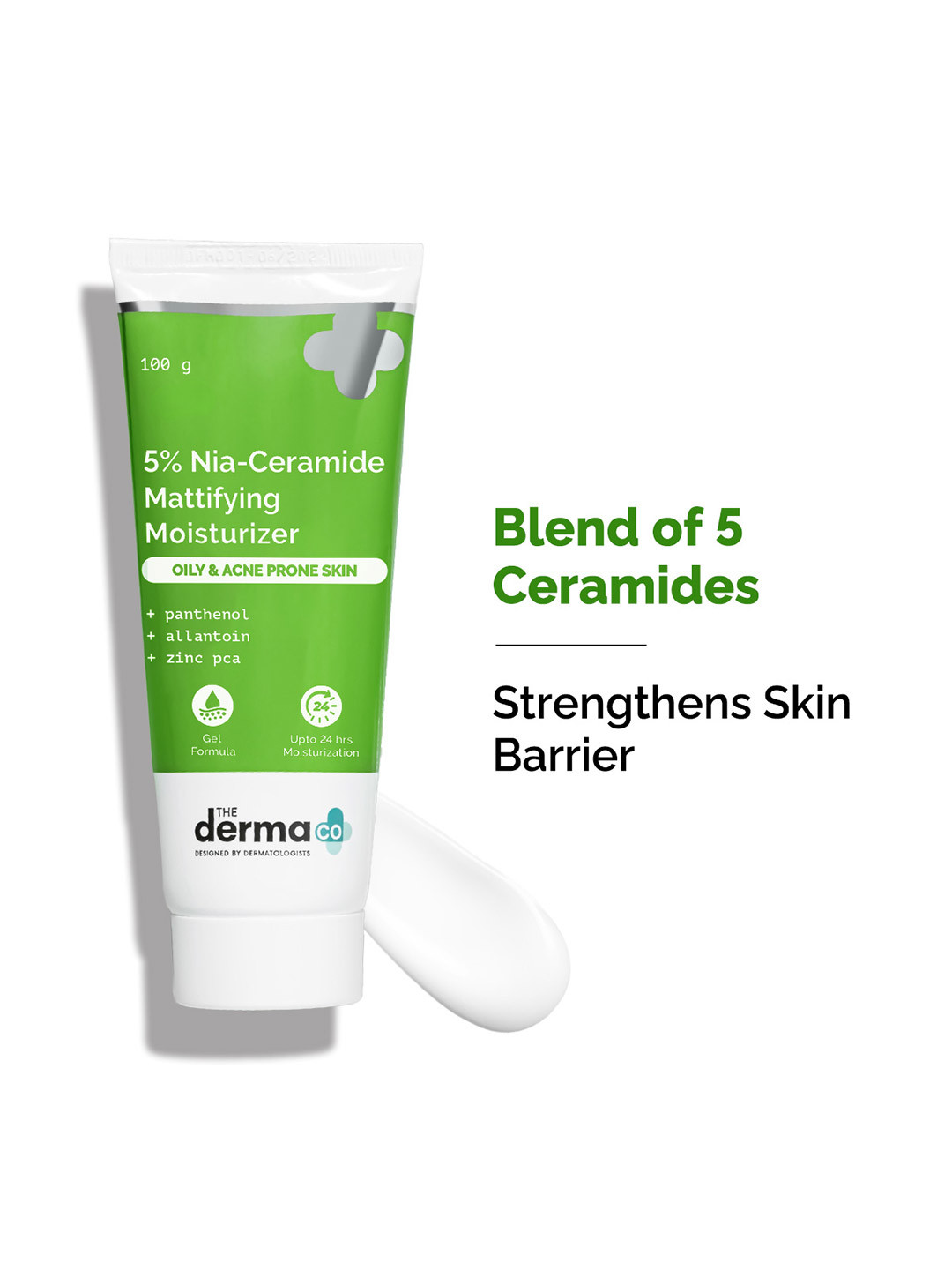 

The Derma co. 5% Nia-Ceramide Mattifying Moisturizer for Oily & Acne Prone Skin - 100 g, Green