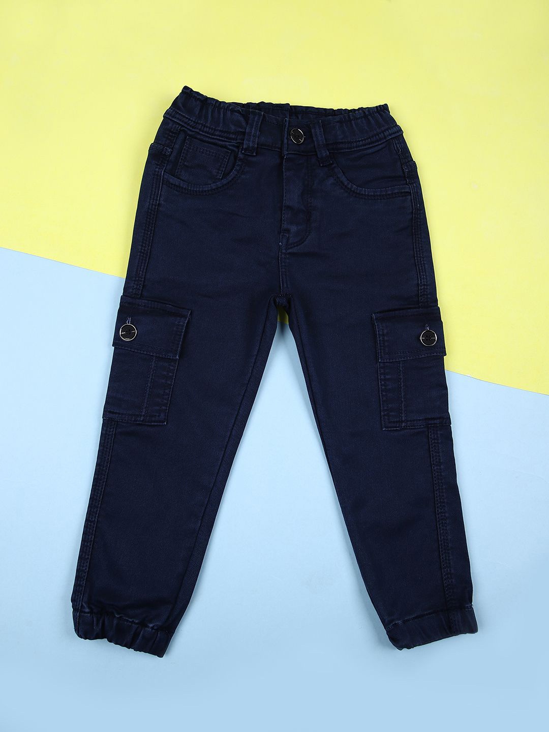 

V-Mart Boys Stretchable Jogger Jeans, Navy blue