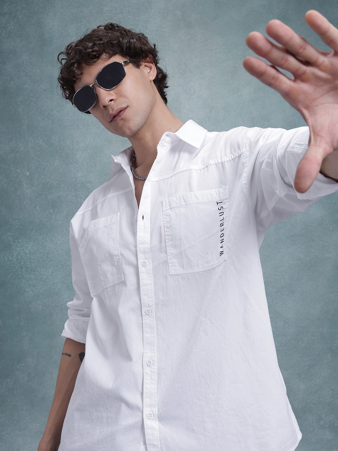 

The Roadster Life Co. Pure Cotton Relaxed Shirt, White
